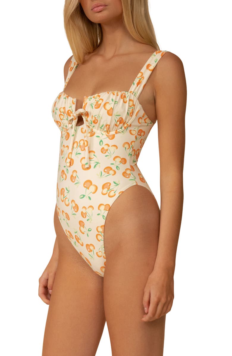 MONTCE Cherry Sherbet Petal Underwire One-Piece Swimsuit, Alternate, color,