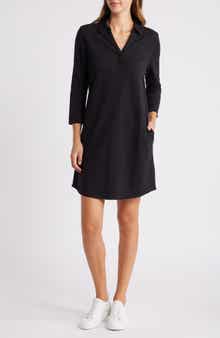 Ashby Isles Long Sleeve Cotton Jersey Polo Dress