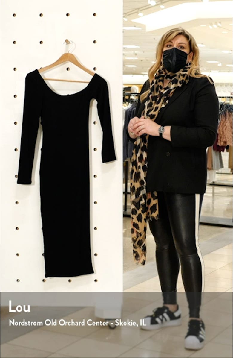 Long Sleeve One-Shoulder Midi Dress, sales video thumbnail
