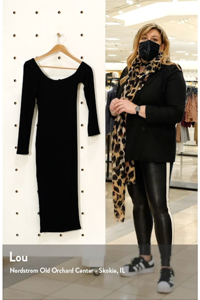 Long Sleeve One-Shoulder Midi Dress video