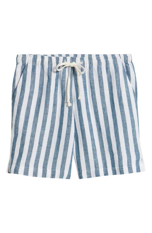 Alex Crane  Bo Linen Drawstring Shorts In Bigwave