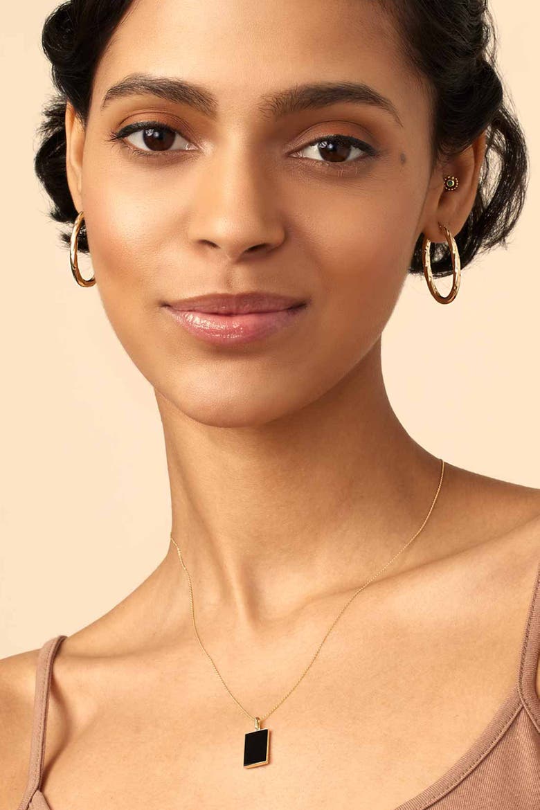 14K Yellow Gold Goddess Oval Hoops, Alternate, color, Yellow Gold