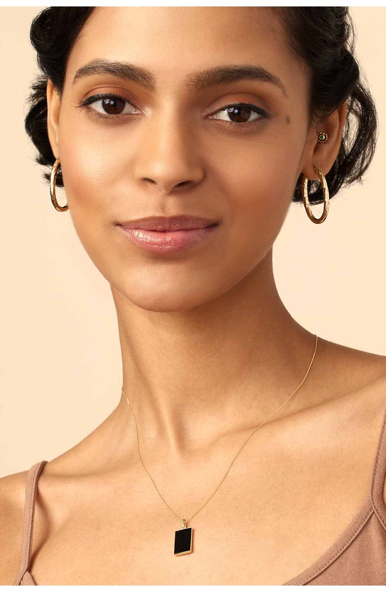 Oradina 14K Yellow Gold Goddess Oval Hoops, Alternate, color, Yellow Gold