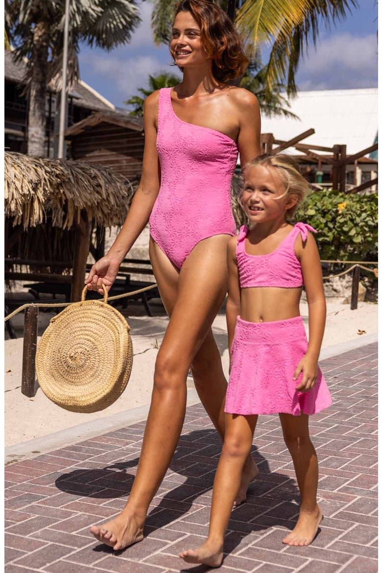 Kids' Bubblegum Bloom Terry Cover-Up Skirt, Alternate, color, PINK