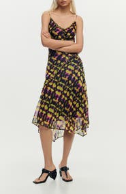 Desigual Abstract Print Chiffon Slipdress