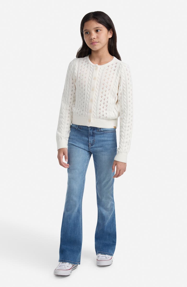 abercrombie kids Kids' High Waist Flare Jeans, Alternate, color, Twilight