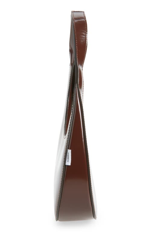 Coperni Swipe Baguette Leather Bag In Brown