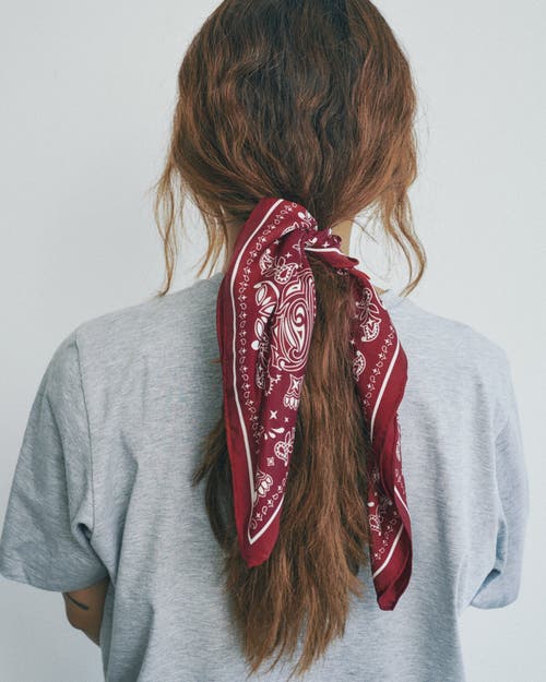 Lost Pattern Nyc "paisley" Silk Bandana Scarf In Multi