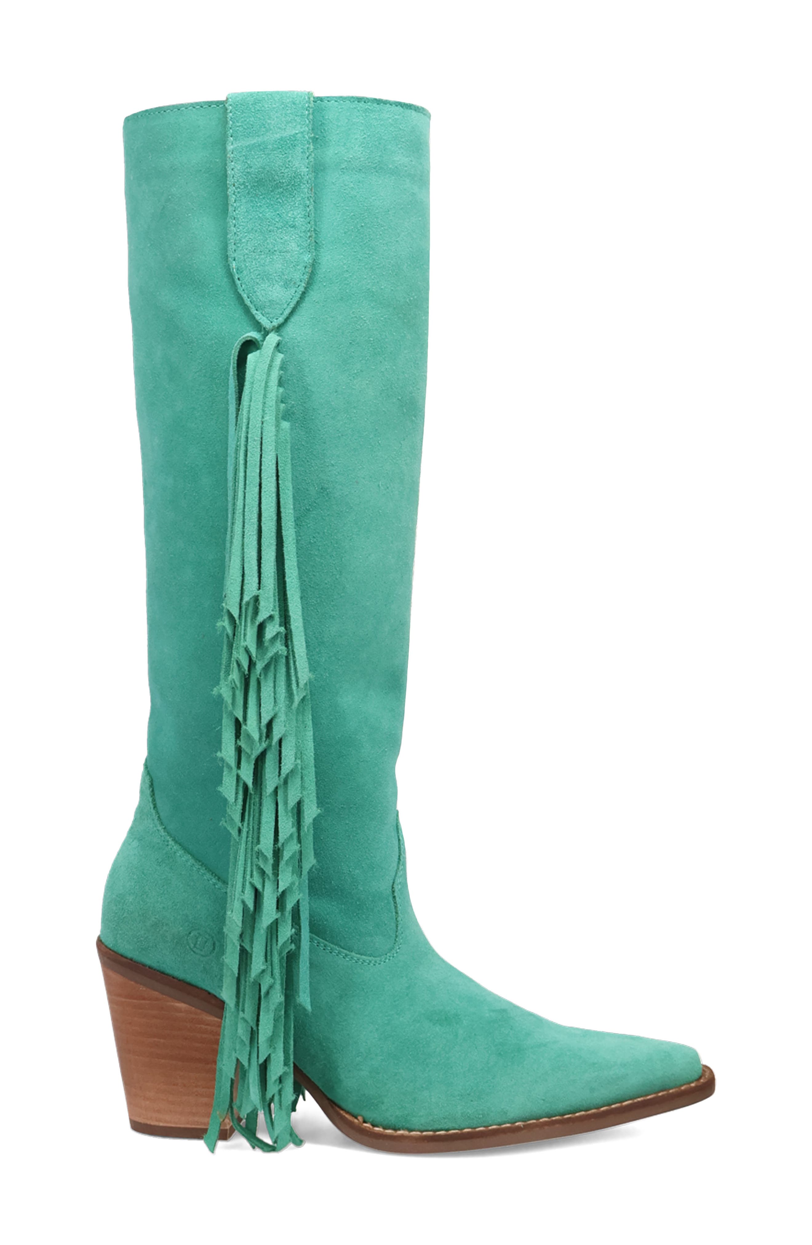 Twister Knee High Western Boot, Alternate, color, GREEN