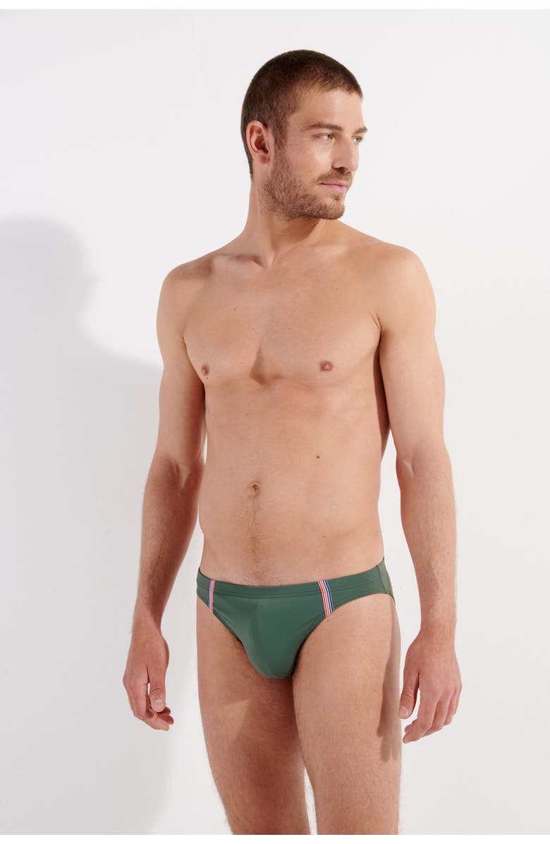 HOM Nautical Cup Swim Micro Brief, Alternate, color, Khaki Green