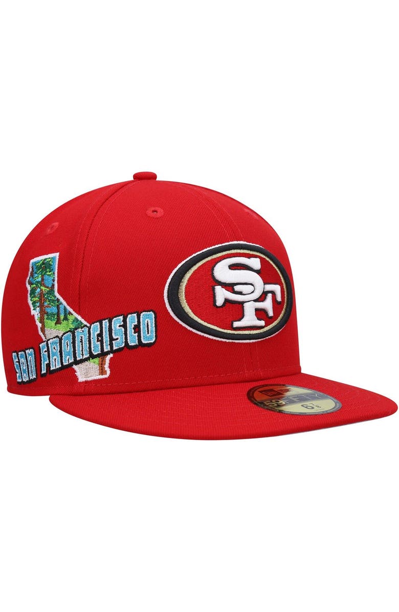 New Era Men's New Era Scarlet San Francisco 49ers Stateview 59FIFTY Fitted Hat, Main, color, Scarlet