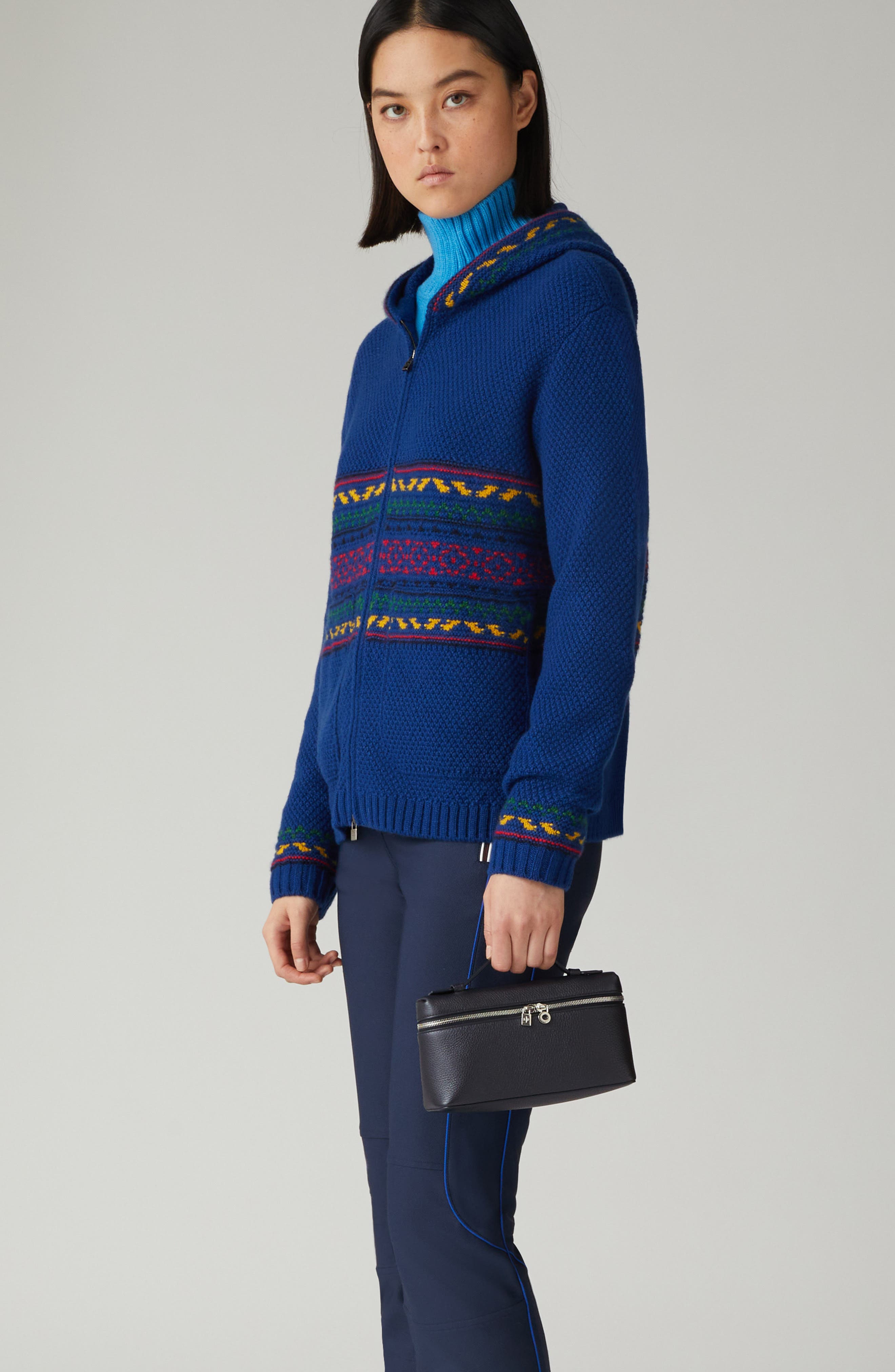 Loro Piana Leather Top Handle Bag, Alternate, color, 