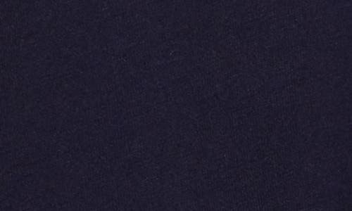 Max Studio Fine Gauge Hooded Sweater In Dark Navy/off White