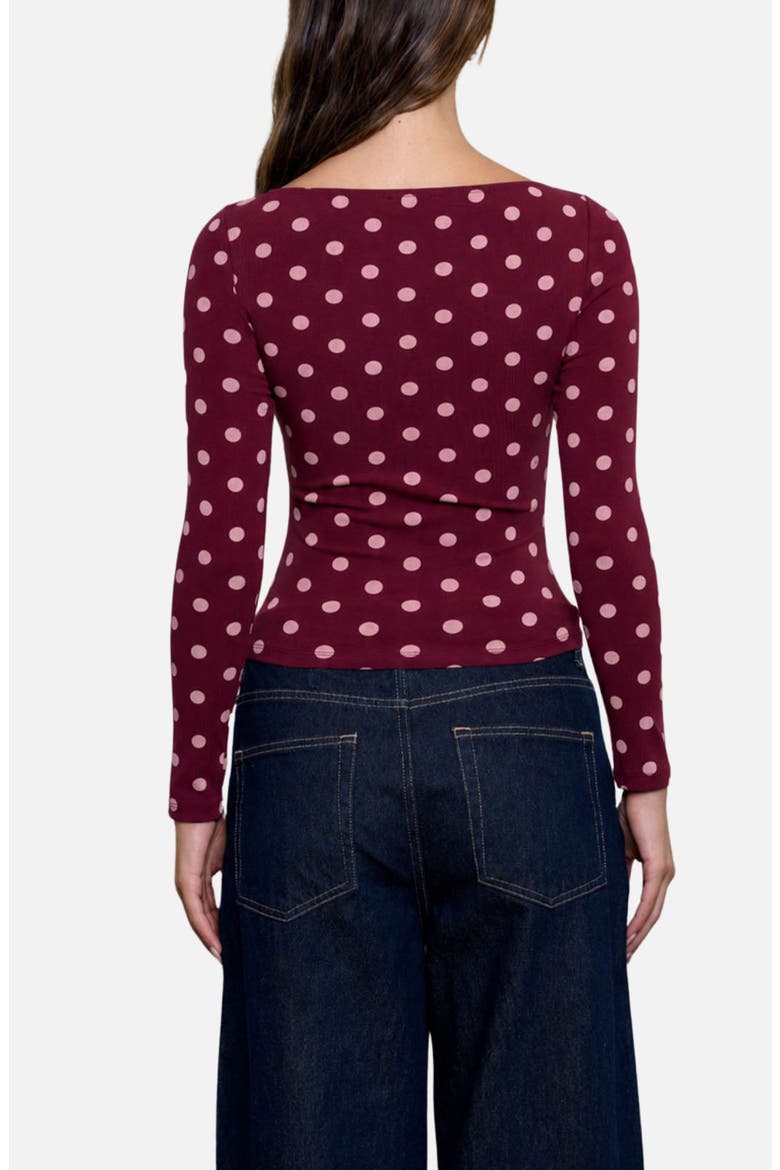Long Sleeve Knit Top, Alternate, color, BURGUNDY