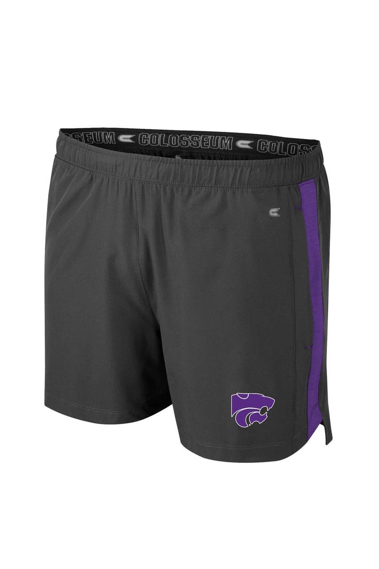 Men's Colosseum Charcoal Kansas State Wildcats Langmore Shorts, Alternate, color, Charcoal