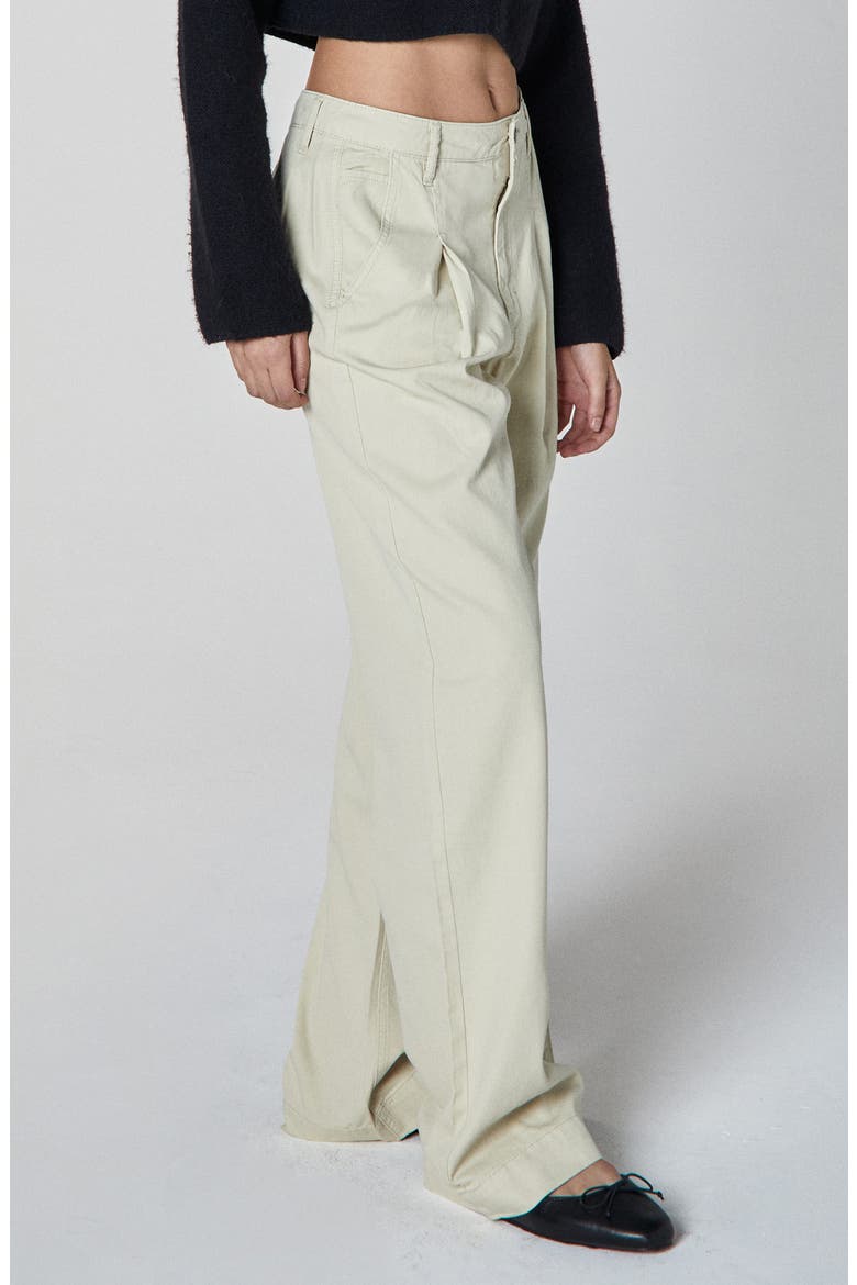 Zoey High Waist Pleat Front Wide Leg Pants, Alternate, color, CANVAS