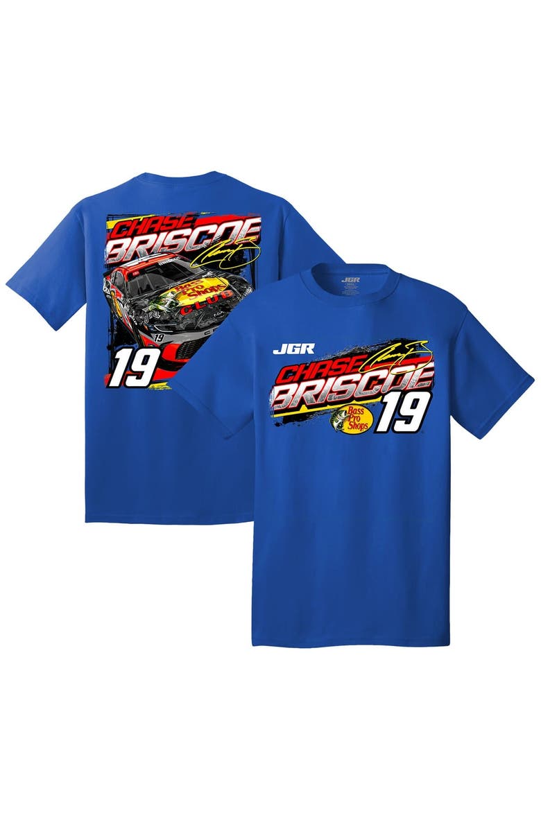 JOE GIBBS RACING TEAM COLLECTION Men's Joe Gibbs Racing Team Collection Royal Chase Briscoe Bass Pro Shops Car T-Shirt, Main, color, Royal
