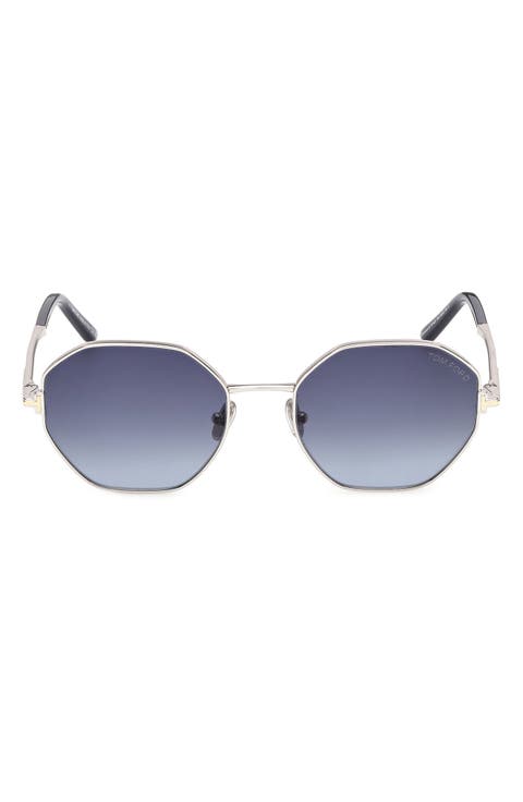 Francesca 02 53mm Geometric Gradient Sunglasses
