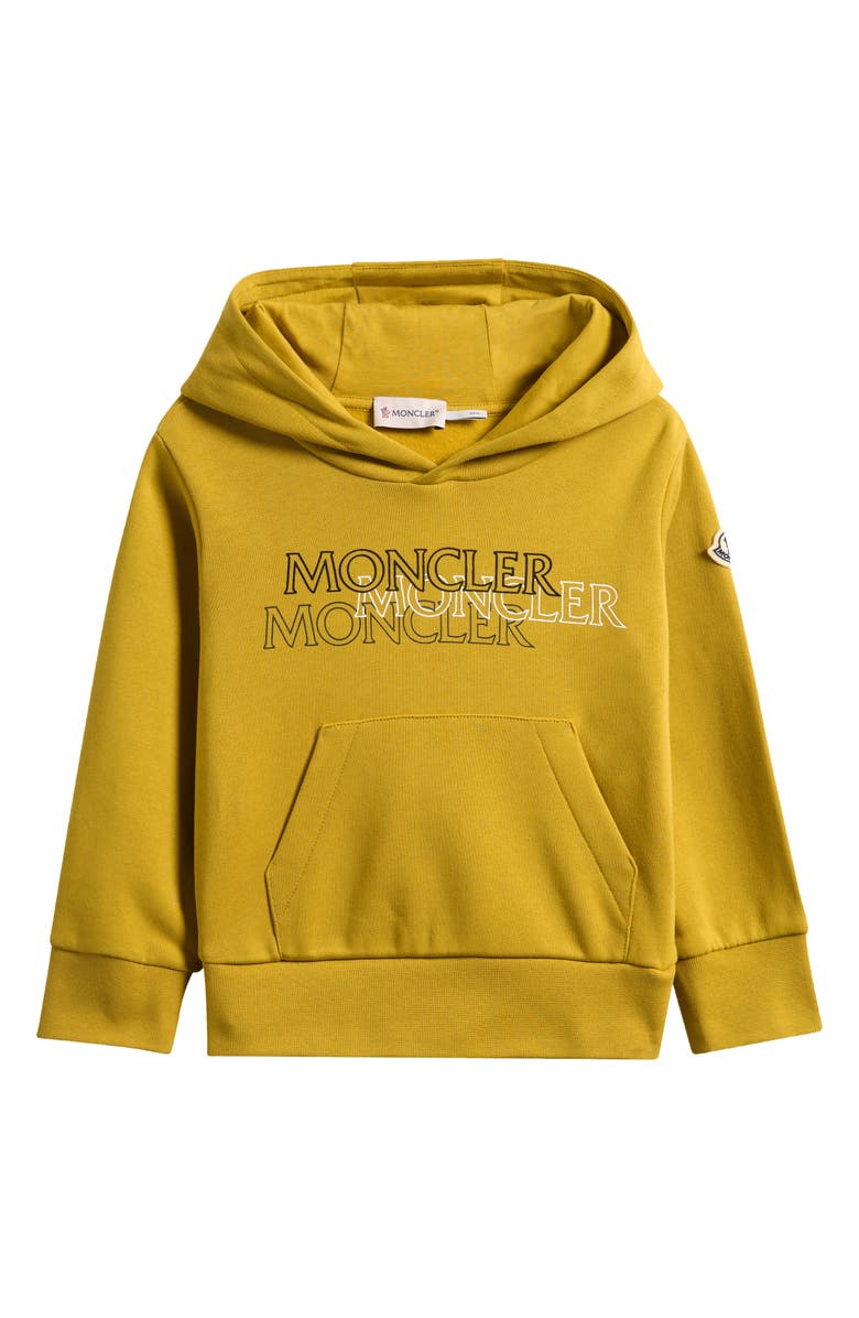 Moncler Kids' Logo Graphic Hoodie, Main, color, Light Yellow