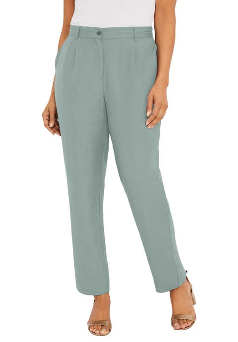 Linen Pleat-Front Pant (Plus)
