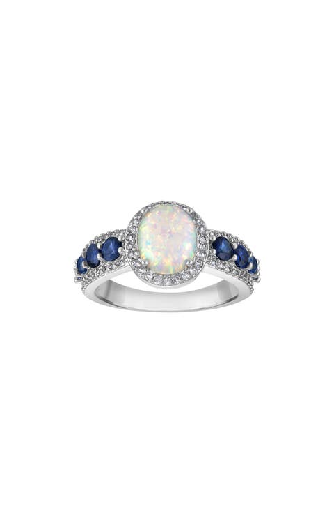 Lab Created Opal & Sapphire Statement Ring