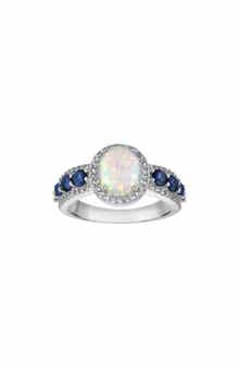 Lab Created Opal & Sapphire Statement Ring