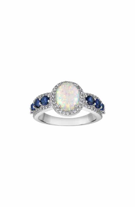Lab Created Opal & Sapphire Statement Ring