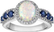 FZN Lab Created Opal & Sapphire Statement Ring
