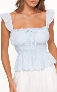 Petal & Pup Melissa Cotton Peplum Top