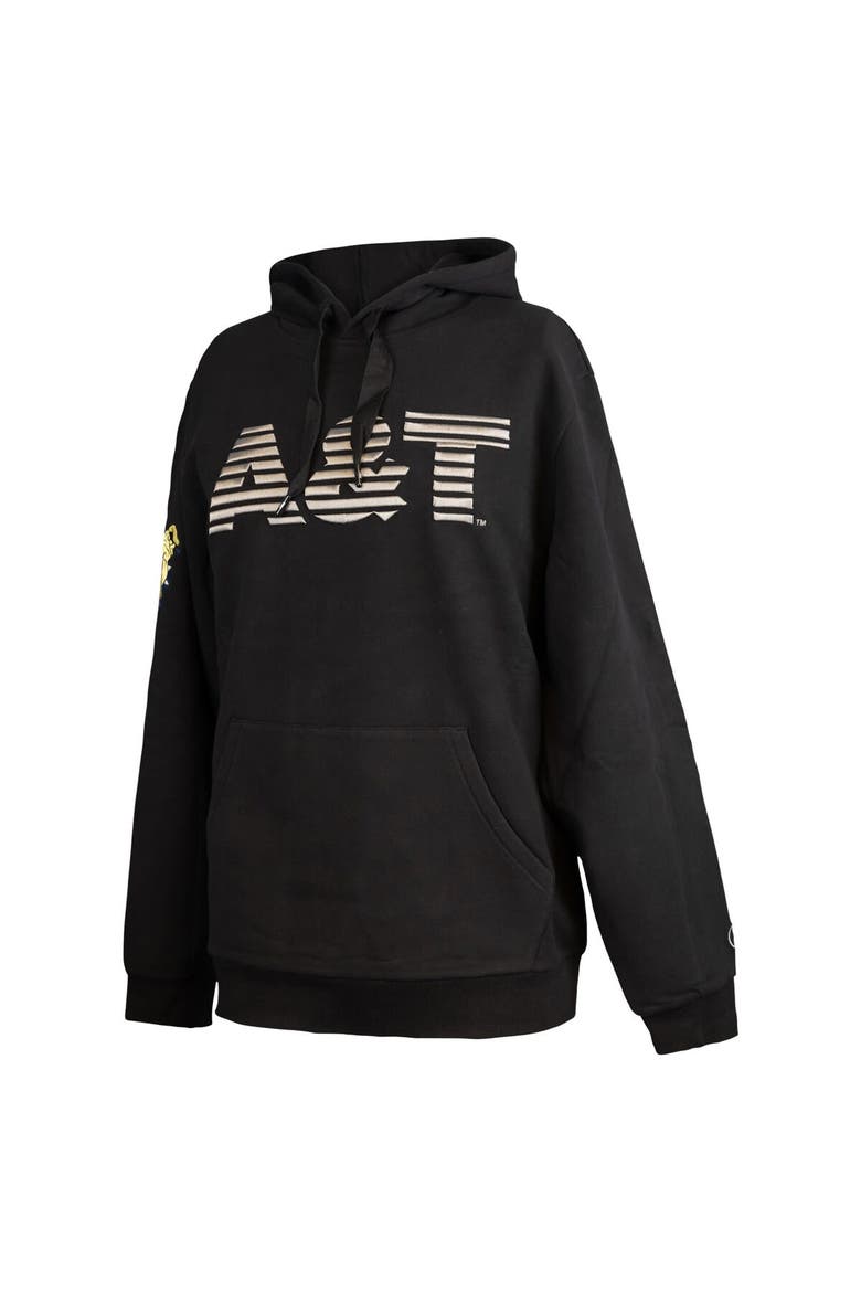 Men's FISLL  Black North Carolina A&T Aggies Puff Print Sliced Pullover Hoodie, Alternate, color, Black