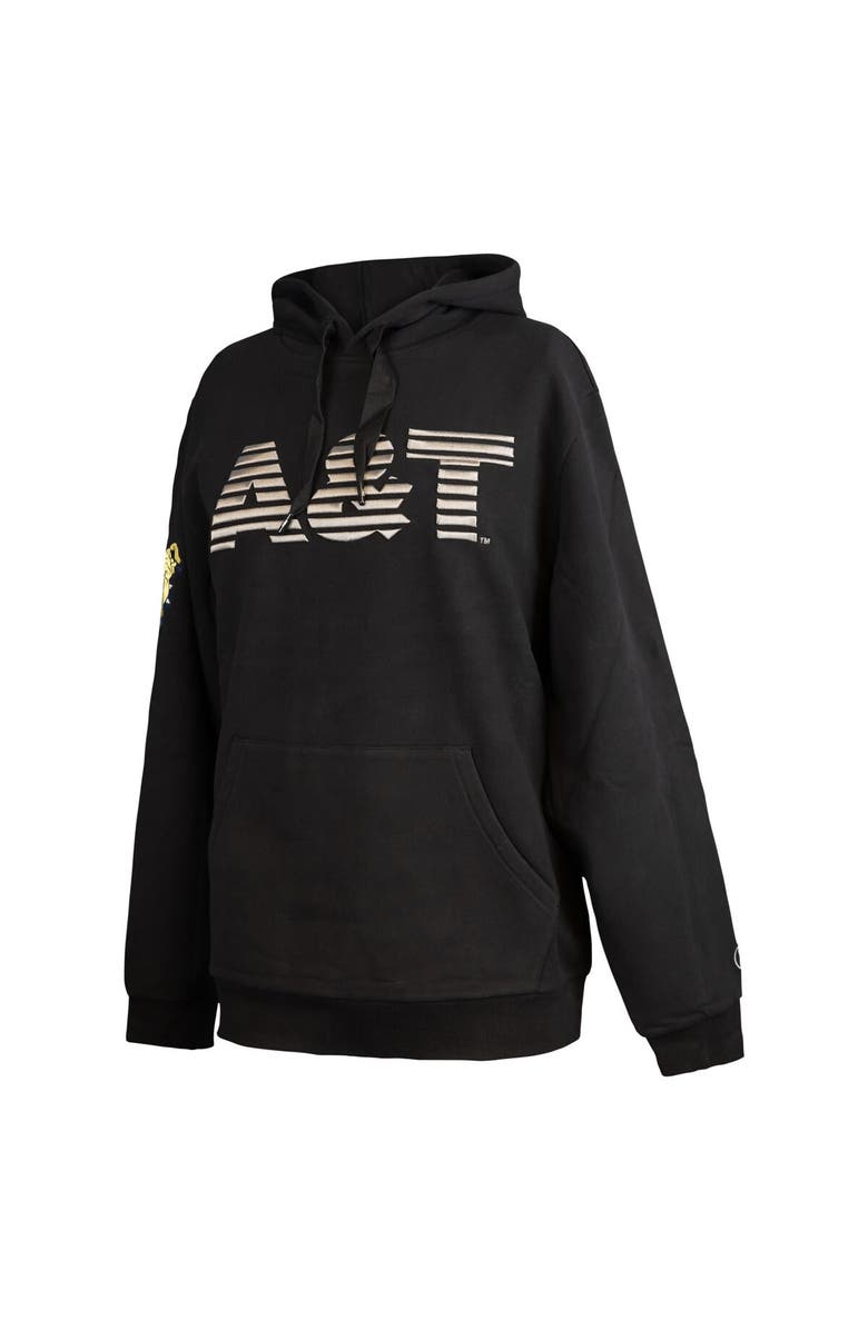 FISLL Men's FISLL Black North Carolina A&T Aggies Puff Print Sliced Pullover Hoodie, Alternate, color, Black