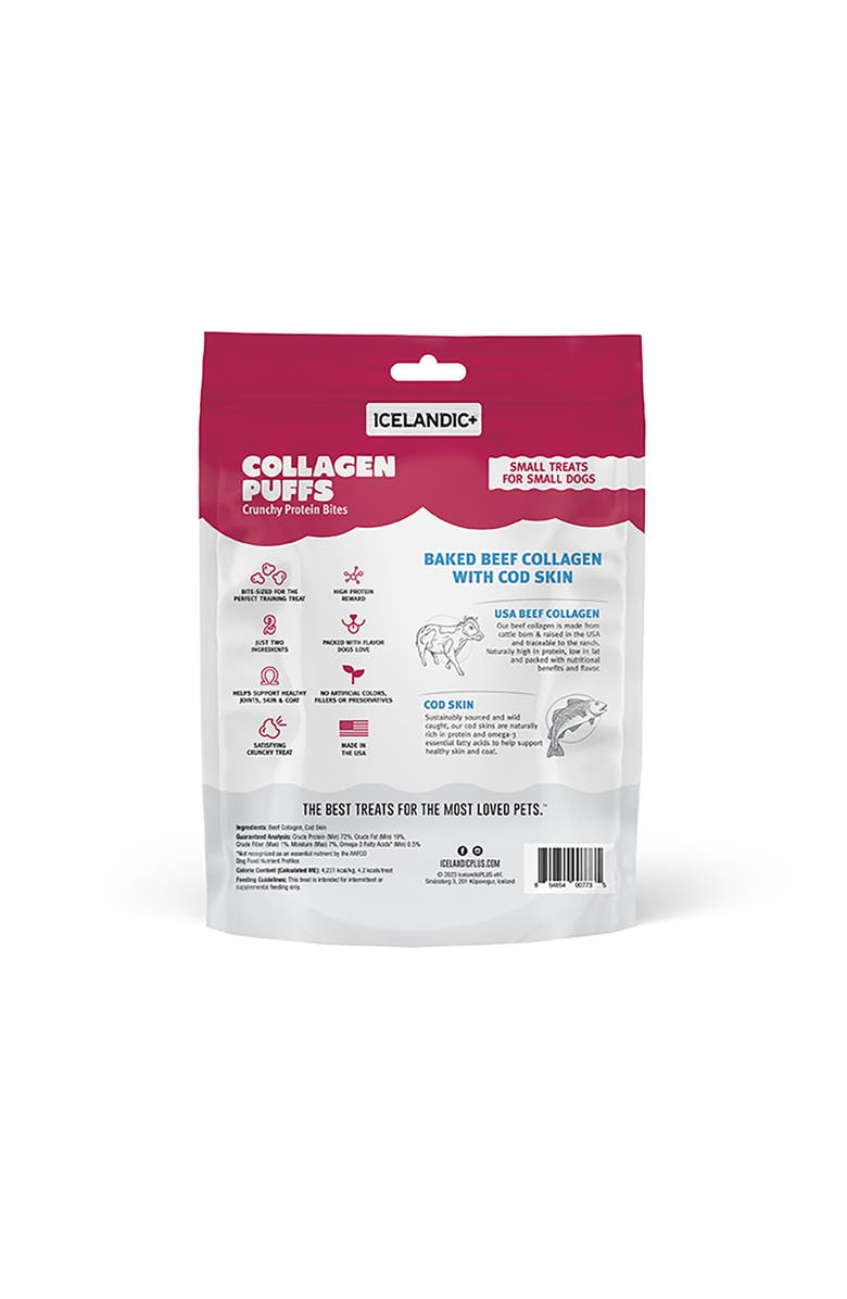 ICELANDIC+ Baked Beef Collagen With Cod Skin 1.3Oz Small Dog Treats, Alternate, color, Brown