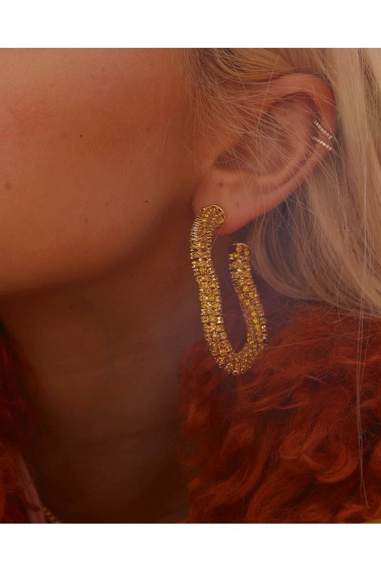 Obsession Sparkle Hoop, Alternate, color, Gold
