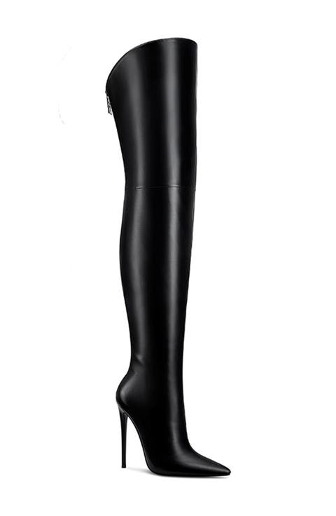 The Scorpio Pointed Toe Thigh High Boot (Women)