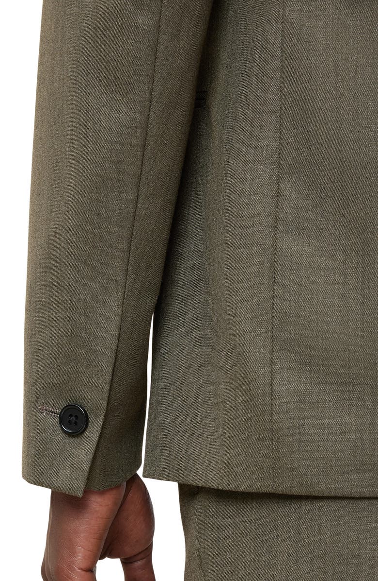 AllSaints Ward Khaki Brown Twill Sport Coat, Alternate, color, 