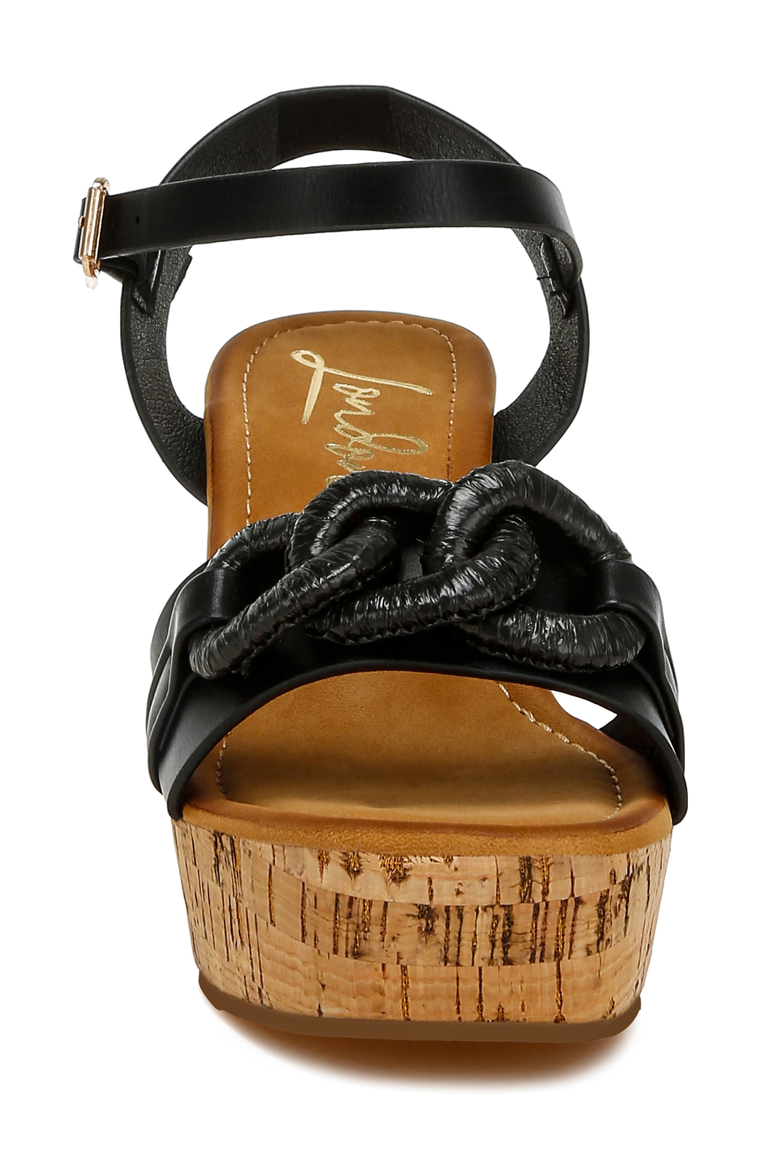 LONDON RAG Emelda Platform Wedge Sandal, Alternate, color, Black