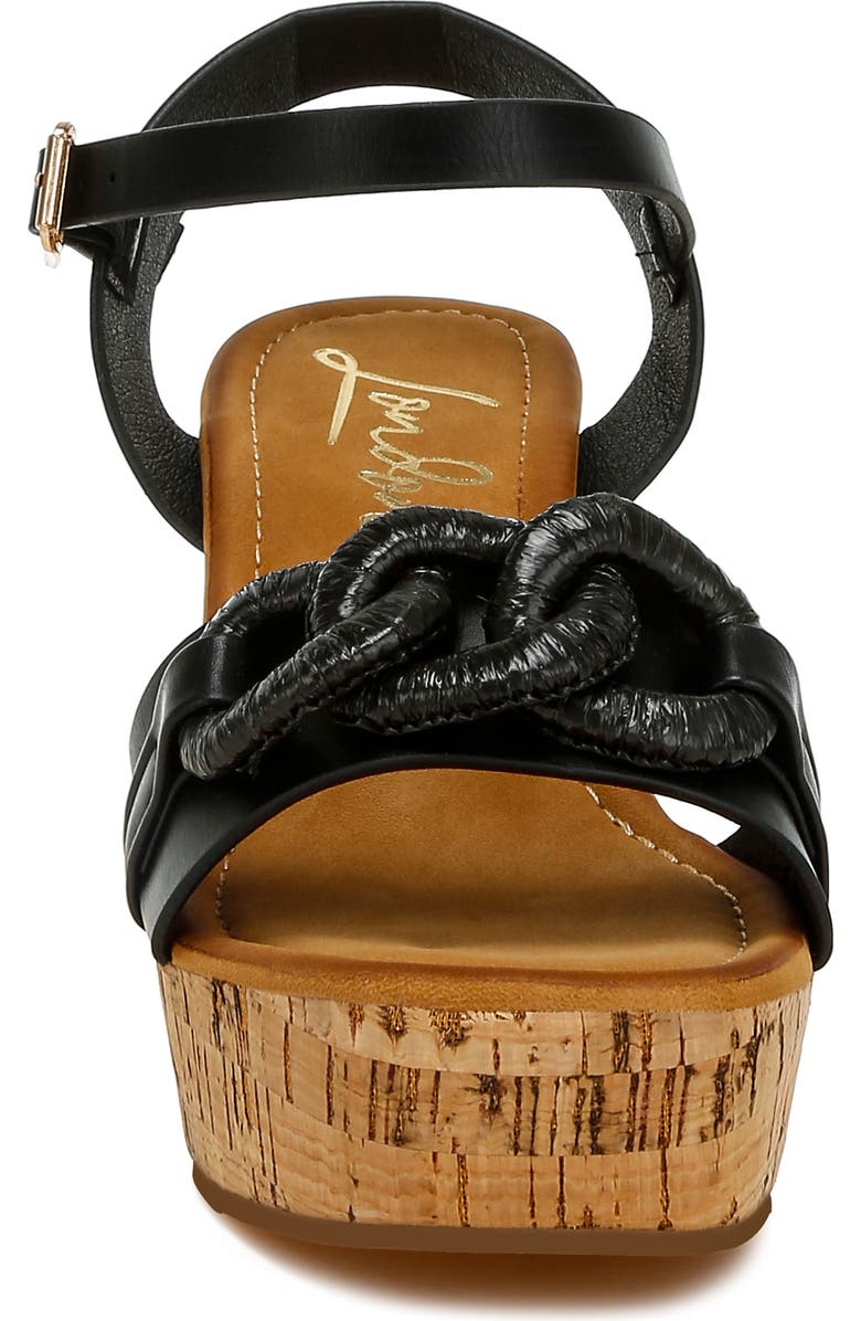 LONDON RAG Emelda Platform Wedge Sandal, Alternate, color, Black