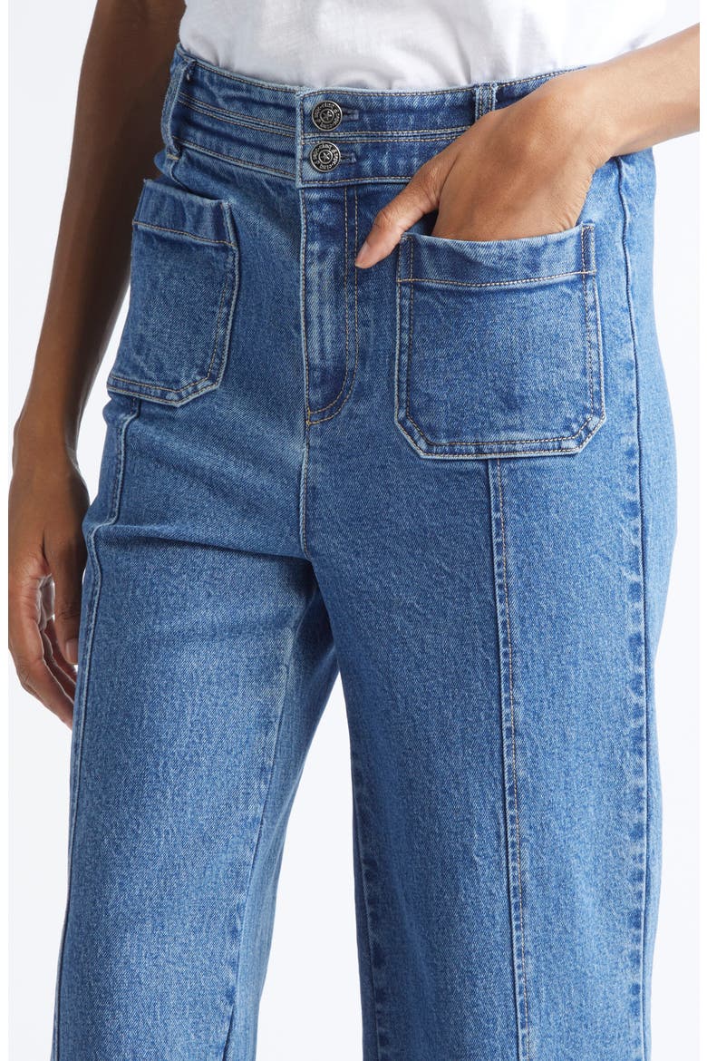 Dorothea Seam Wide Leg Jeans, Alternate, color, SAPPHIRE