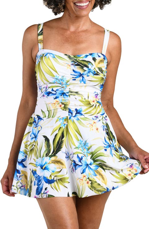 Serenity Shirred Bandeau Swimdress