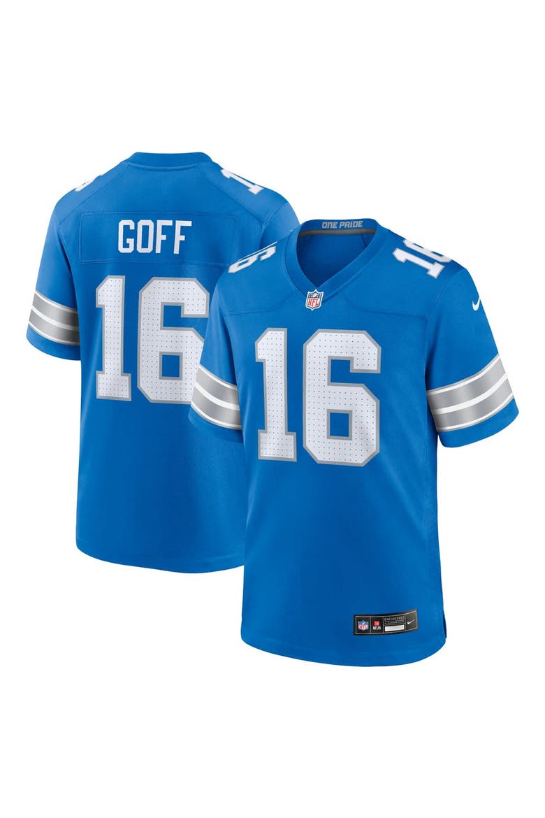 Men's Nike Jared Goff Blue Detroit Lions Game Jersey, Alternate, color, Blue
