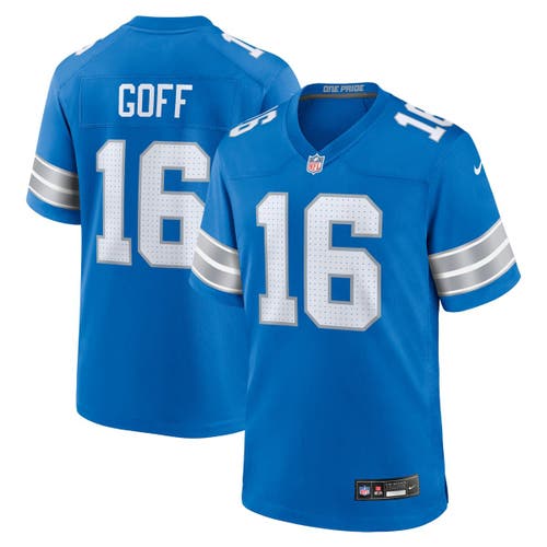 Nike Jared Goff Blue Detroit Lions Game Jersey In Blue