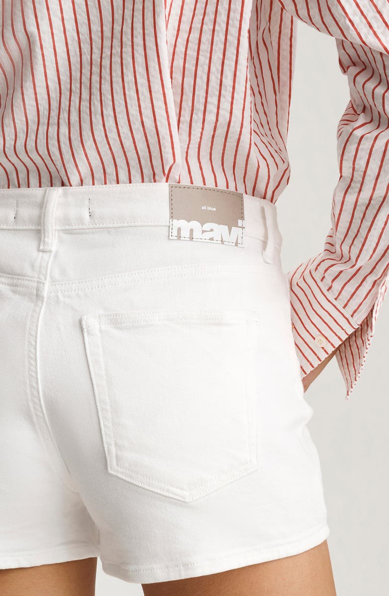 Mavi Jeans Garcia Mid Rise Denim Mini Shorts, Alternate, color, Off White Classic Bl