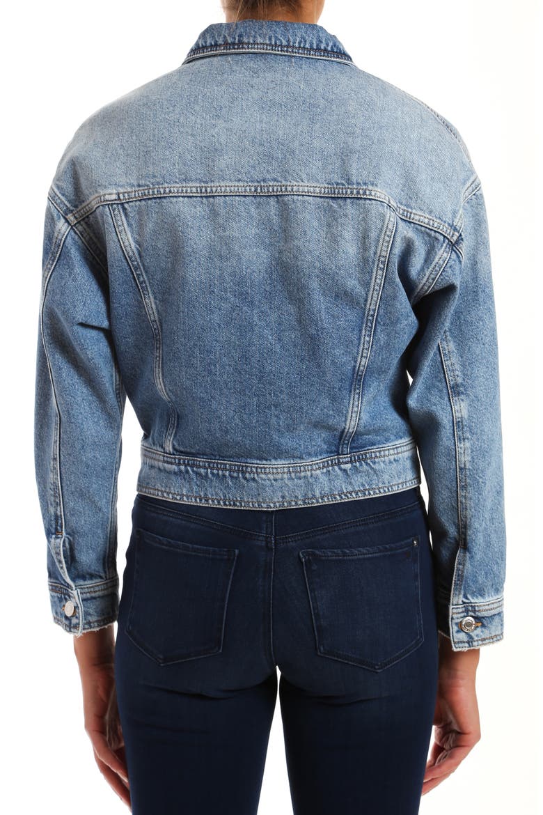 Rosa Crop Denim Jacket, Alternate, color, LIGHT DENIM