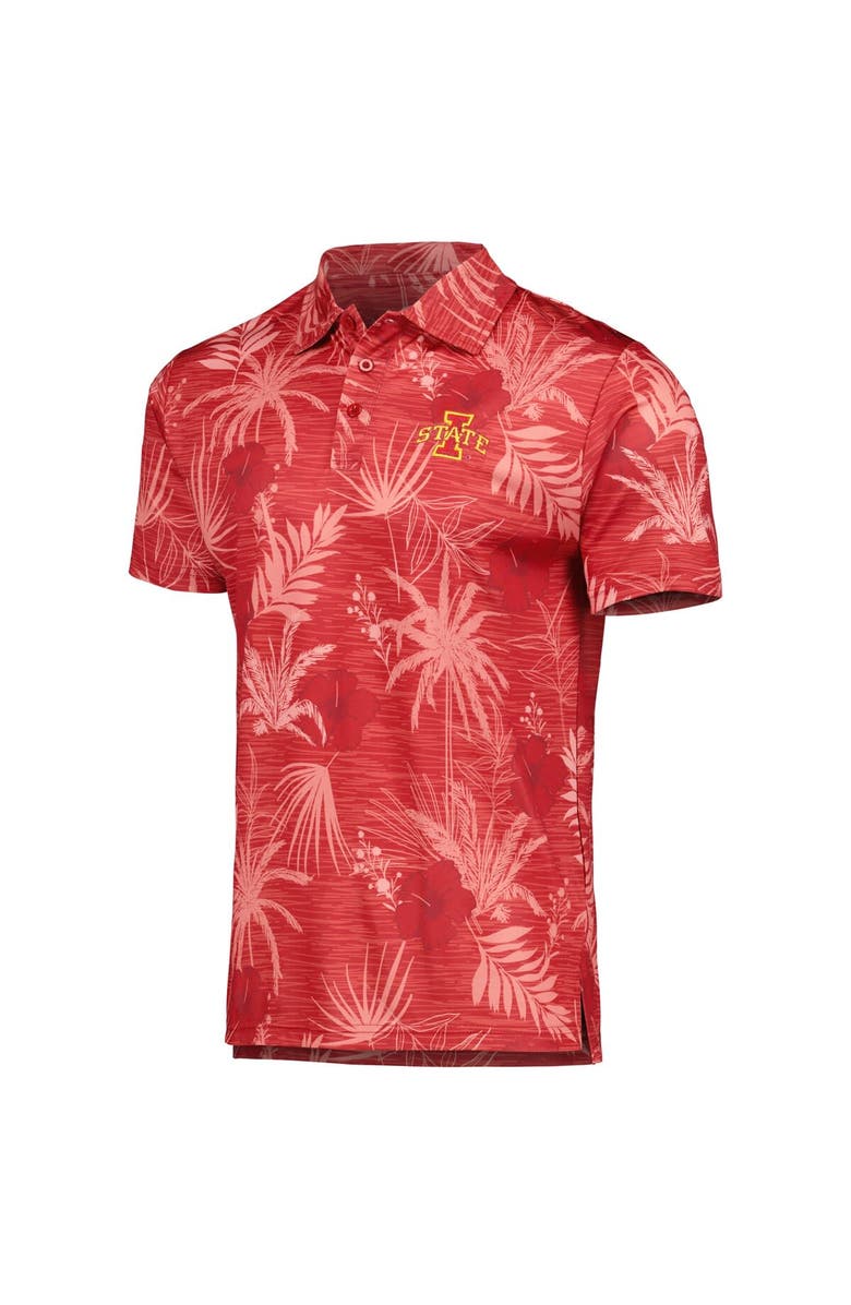 COLOSSEUM Men's Colosseum Cardinal Iowa State Cyclones Palms Team Polo, Alternate, color, Cardinal