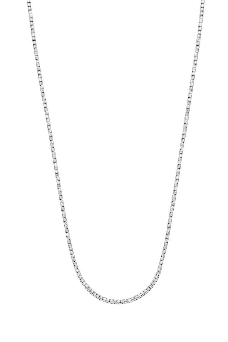 Mykonos Diamond Tennis Necklace (Nordstrom Exclusive), Main, color, 18K WHITE GOLD