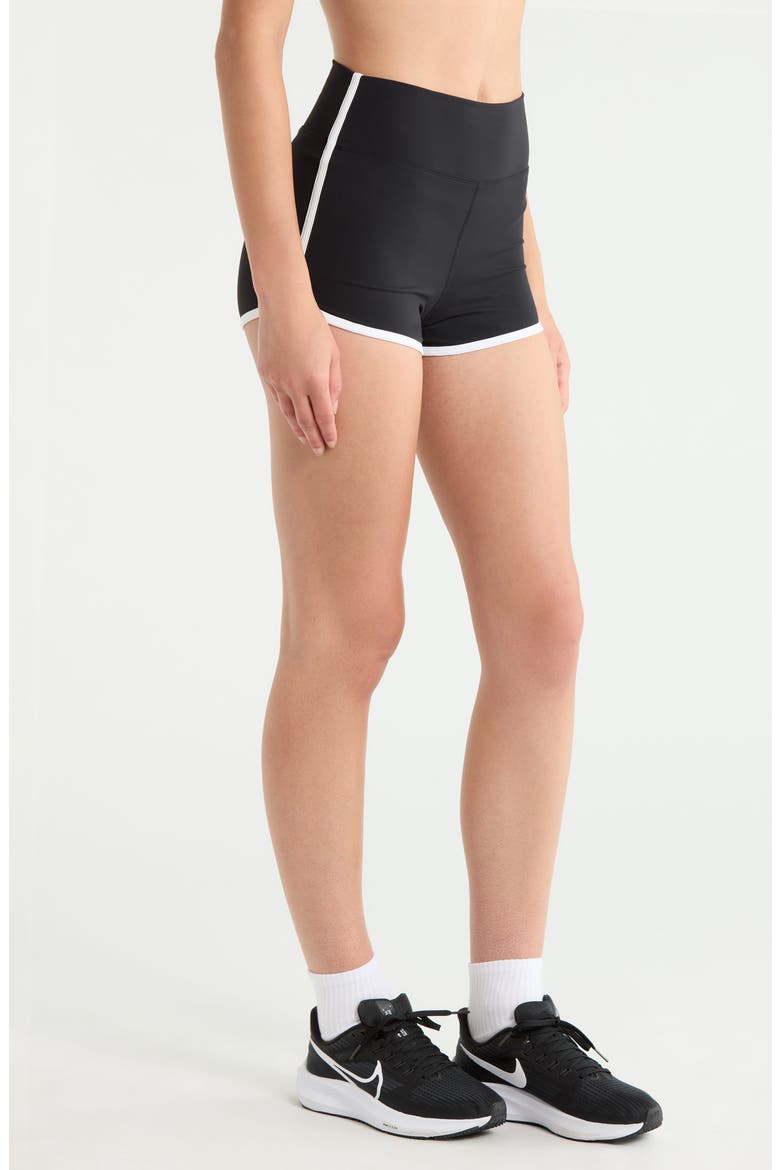 Sporty Short Shorts, Alternate, color, BLACK/WHITE