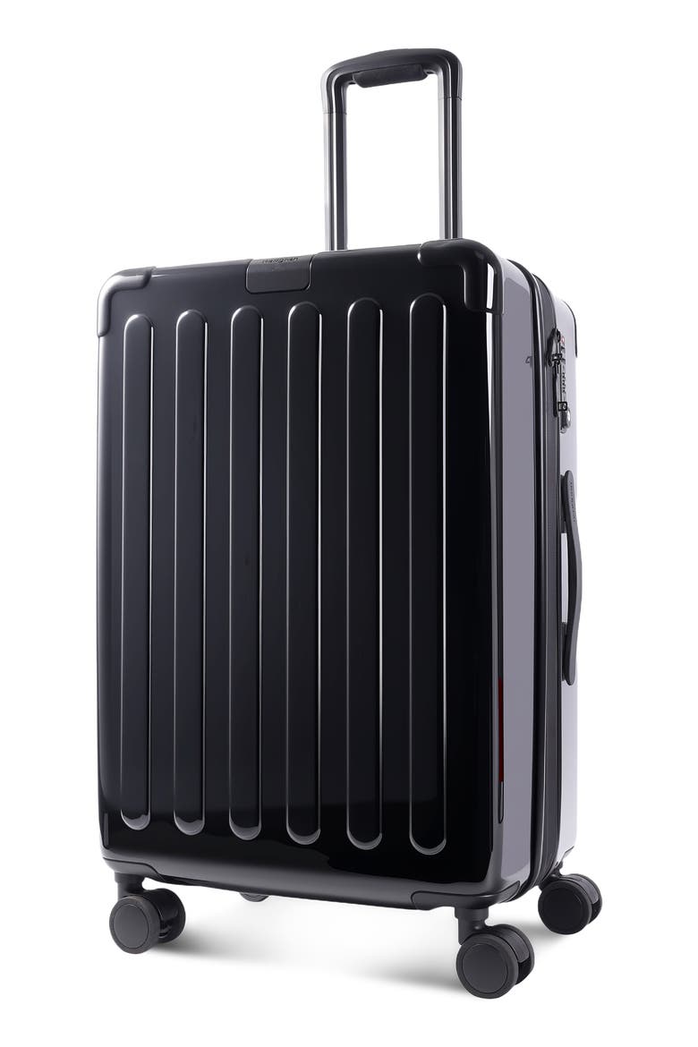 Nostos Glossy Medium Spinner Suitcase, Alternate, color, NOCTURNE