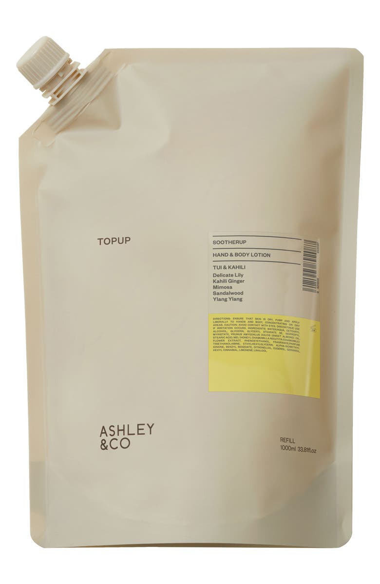 ASHLEY & CO Topup Sootherup Tui & Kahili Hand & Body Lotion, Main, color,