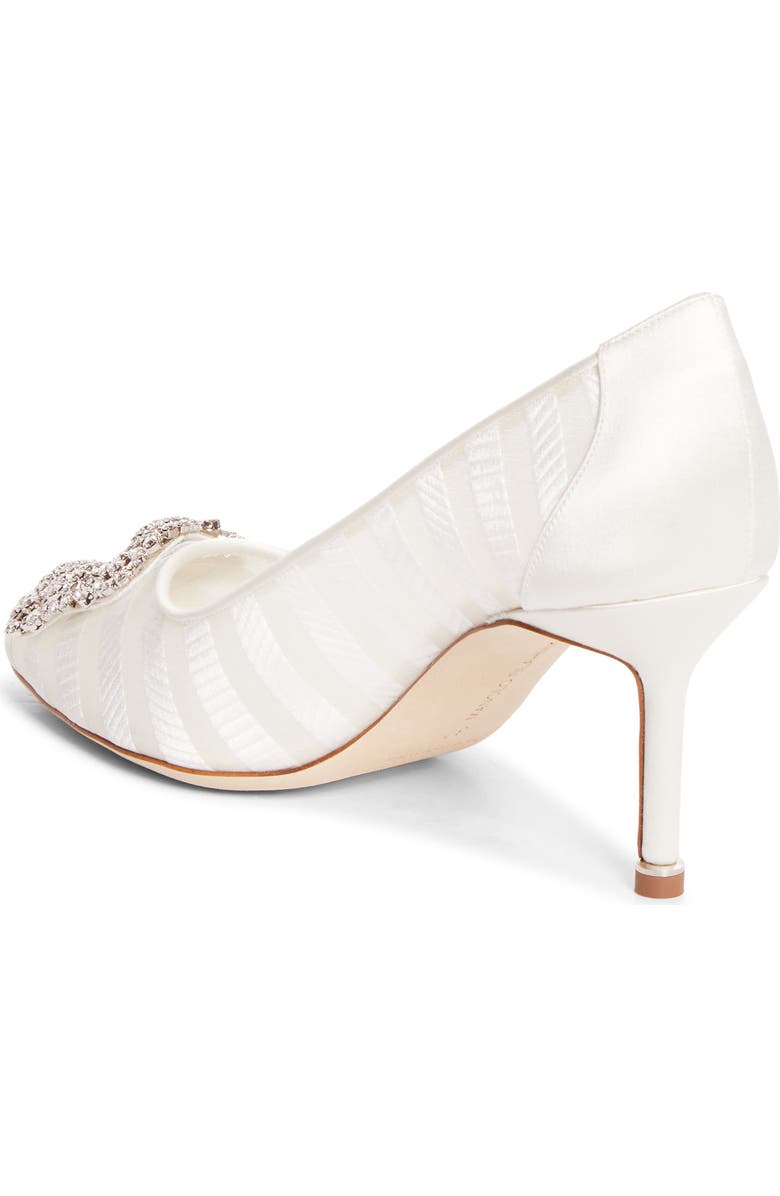 Manolo Blahnik Hangisila Pump, Alternate, color, Ivory Cream