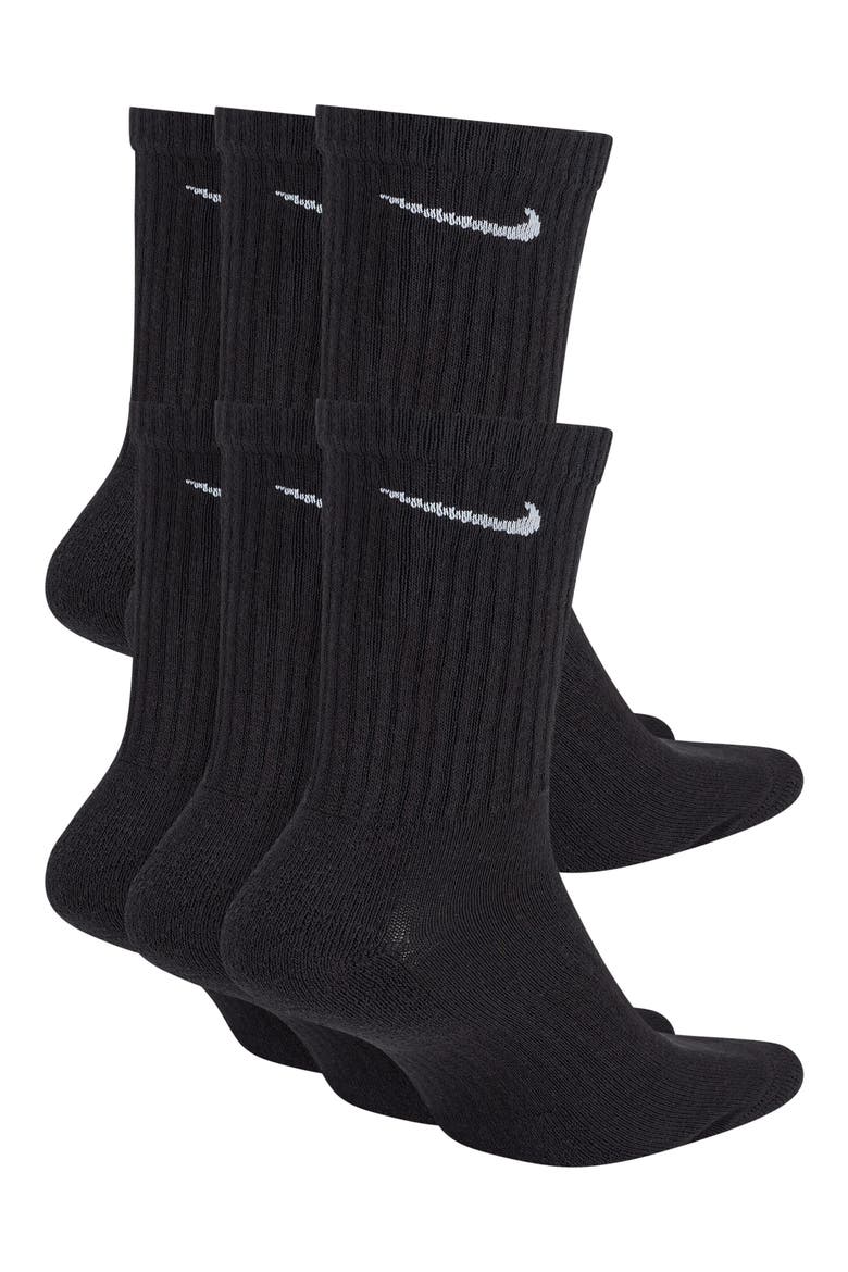 Everyday Crush Crew Socks - Pack of 6, Alternate, color, 010 BLACK/WHITE